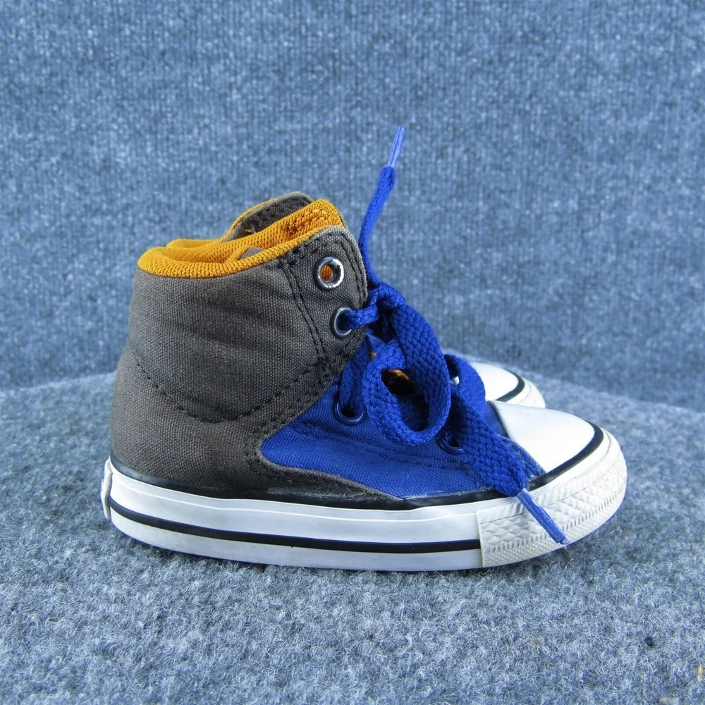 Converse Boys Sneaker Shoes Blue Fabric Lace Up Size‎ T 5 Medium